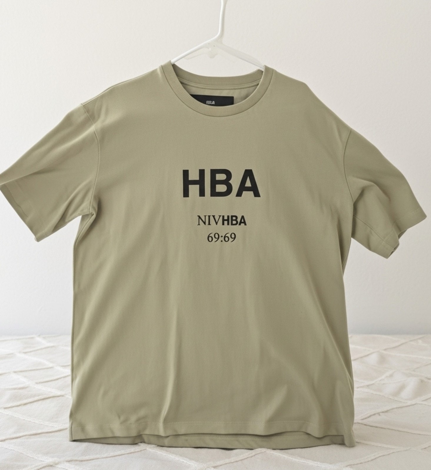 Hood By Air Hba Niv Hba 69:69 Graphic Beige Logo T- Shirt Made In Italy Size L